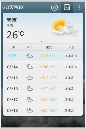 GO天气安卓版