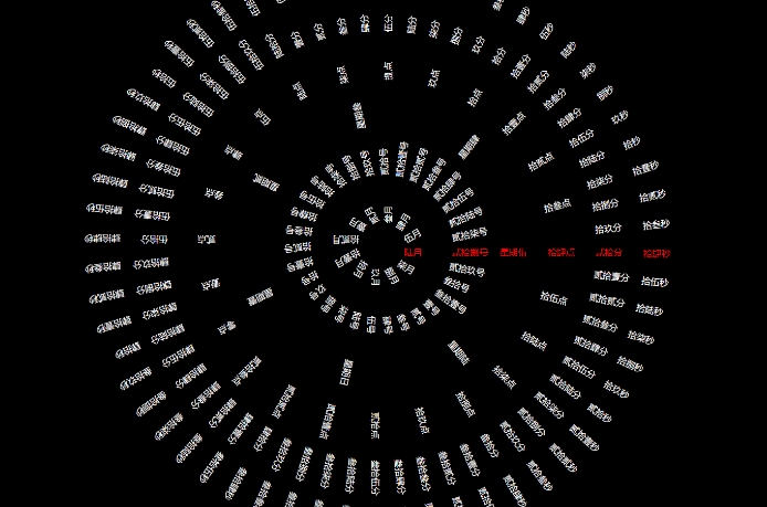 抖音时钟原生JS文字钟源码